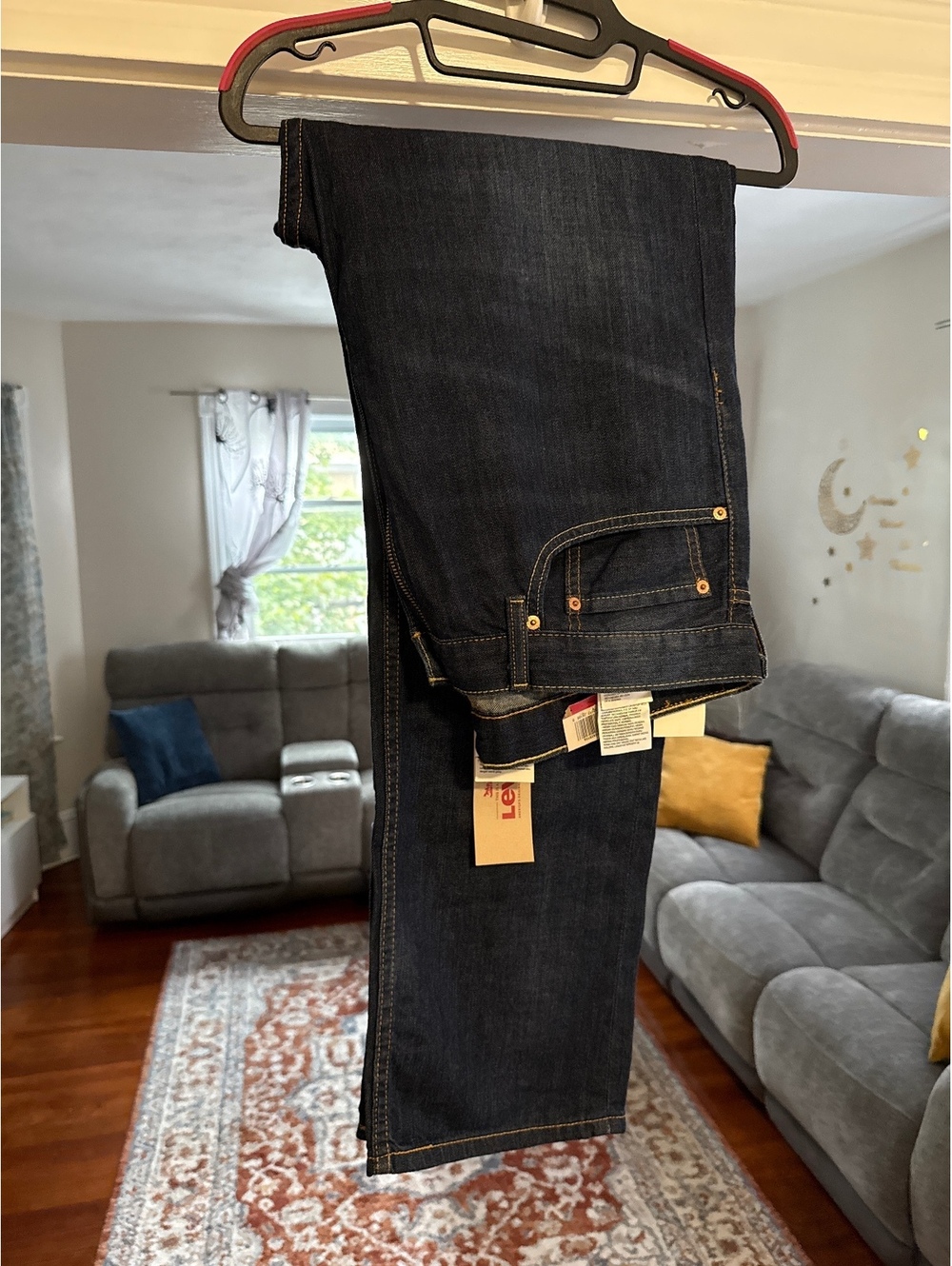 Levi's 505 Regular Fit Dark Wash Men's dark jeans Size 36x32 New with Tags